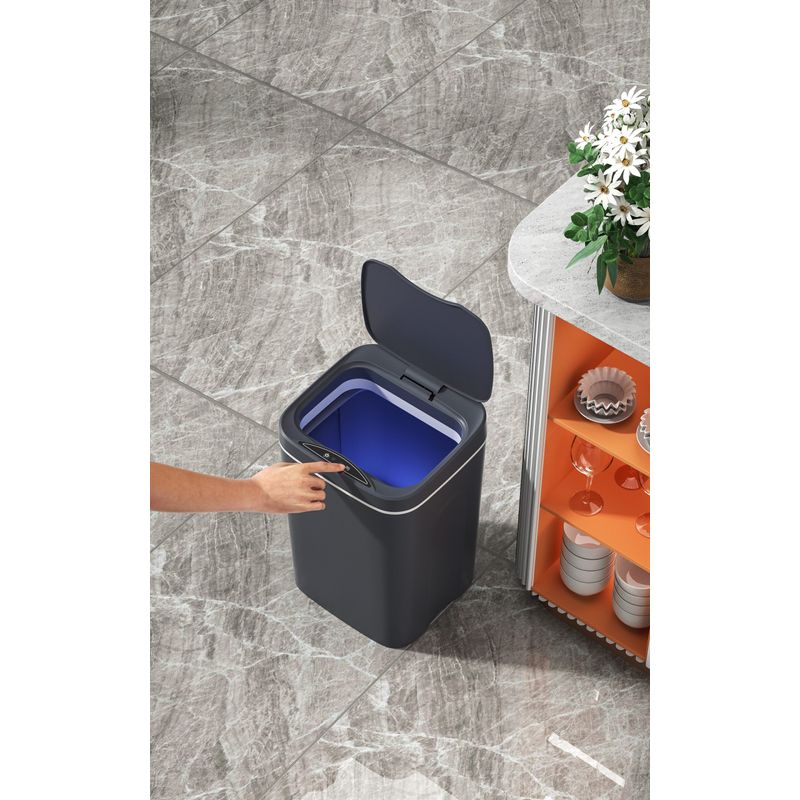 Casa si Gradina - Mobilier - Organizare si depozitare - Cosuri de gunoi - Cos de gunoi inteligent cu senzor SH-8620A, Gri, 12 L - Infinity.ro