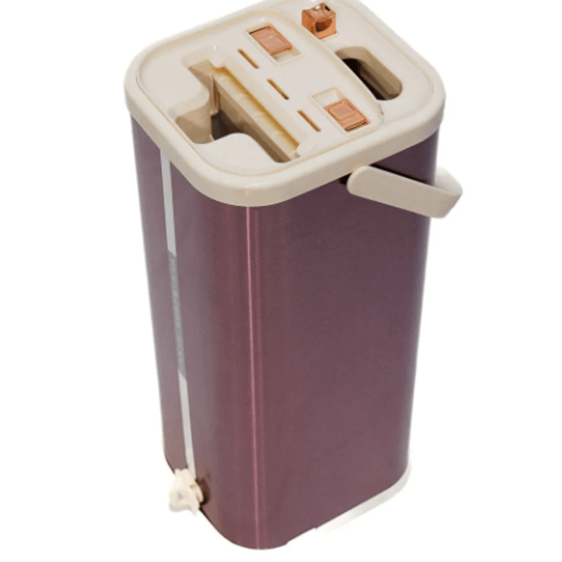 Market - Curatenie si intretinere casa - Produse menaj - Mopuri - Set galeata din otel inoxidabil cu mop plat, PB 36, Roz - Infinity.ro