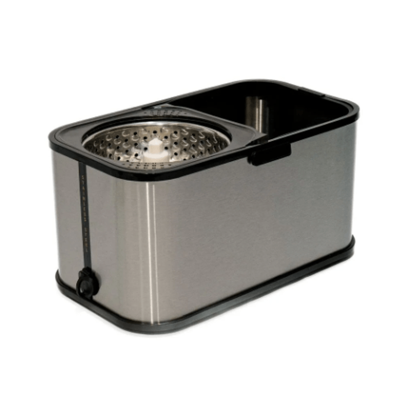 Market - Curatenie si intretinere casa - Produse menaj - Mopuri - Set cu mop rotativ si galeata din otel inoxidabil, Tija ajustabila, F7, Argintiu - Infinity.ro