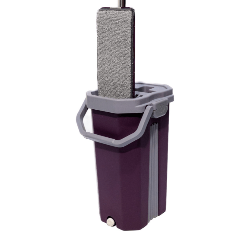 Market - Curatenie si intretinere casa - Produse menaj - Mopuri - Set mop plat si galeata Squeeze, YYS-051 - Visiniu - Infinity.ro