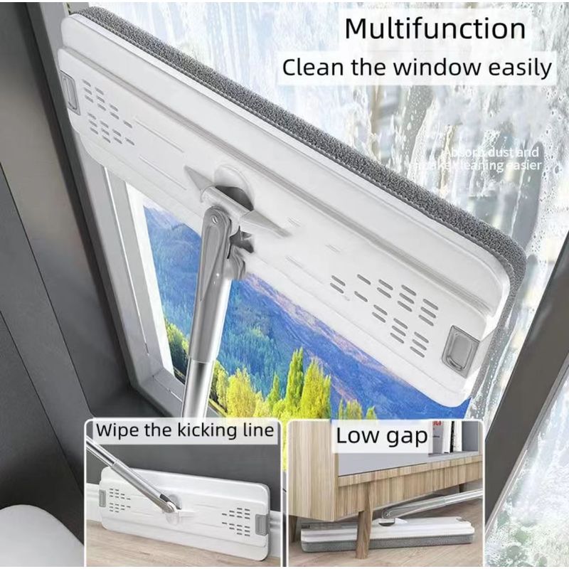 Market - Curatenie si intretinere casa - Produse menaj - Mopuri - Set mop plat si galeata Squeeze, YYS-051 - Visiniu - Infinity.ro