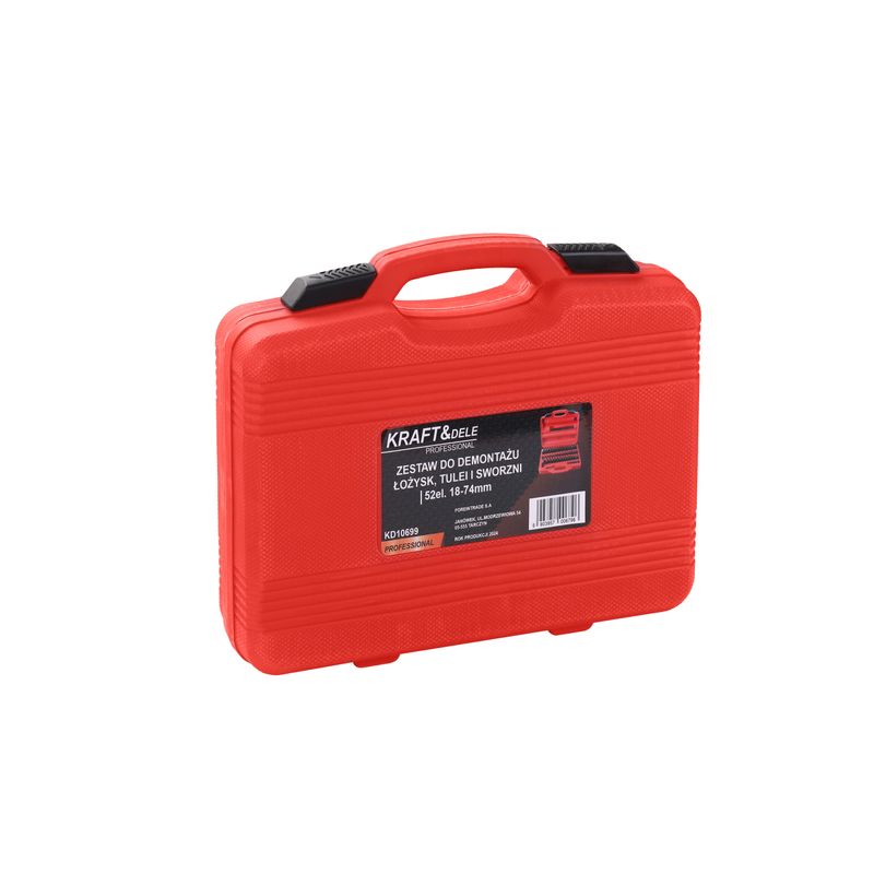 Auto si Moto - Reparatii si depanare - Scule auto - Scule si truse auto - Kit demontare rulmenti, bucse, pivoti, Kraft&Dele, 52 piese, KD10699 - Infinity.ro