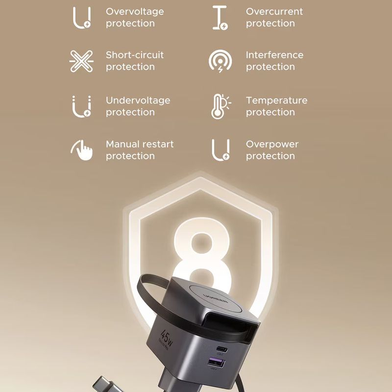 Laptop, Telefoane si Tablete - Telefoane mobile si accesorii - Accesorii Telefoane - Incarcatoare telefoane - Incarcator USB, 2x Type-C, Fast Charger, GaN, 45W - Ugreen X614 (65822) - Space Grey - Infinity.ro