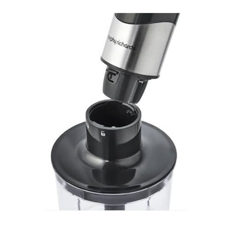 Electronice si Electrocasnice - Electrocasnice bucatarie - Mixere, tocatoare & roboti de bucatarie - Blendere si mini tocatoare - Blender de mana Moprhy Richards Total Control MUC-HB64V, 600 W, 5 setari, Turbo Albastru - Infinity.ro