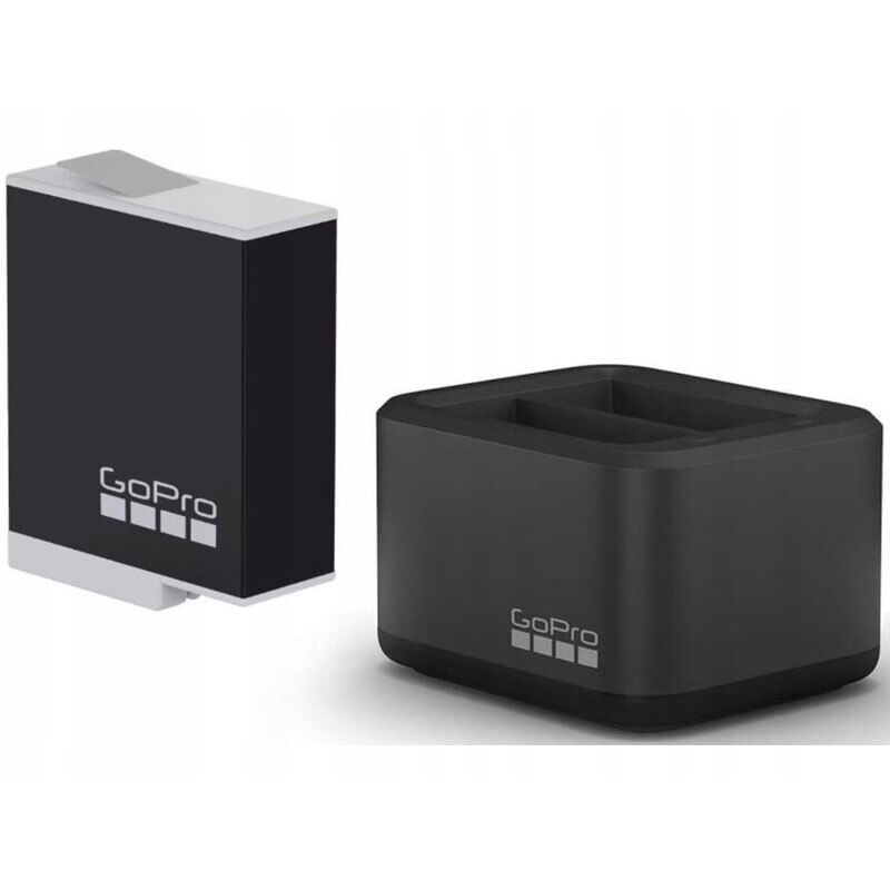 TV, Audio-Video si Foto - Aparate foto si accesorii - Accesorii foto si video - Acumulatori si incarcatoare dedicate - Incarcator dual GoPro cu acumulator Enduro, negru-gri, set pentru GoPro Hero 9/10 Black - Infinity.ro