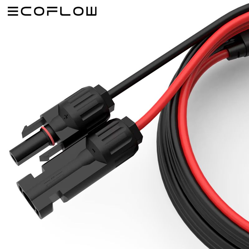 Casa si Gradina - Electrice - Panouri solare si accesorii - Accesorii panouri solare - Cablu EcoFlow la XT60i pentru conectare Panouri Solare, 3.5m, Negru/Rosu - Infinity.ro