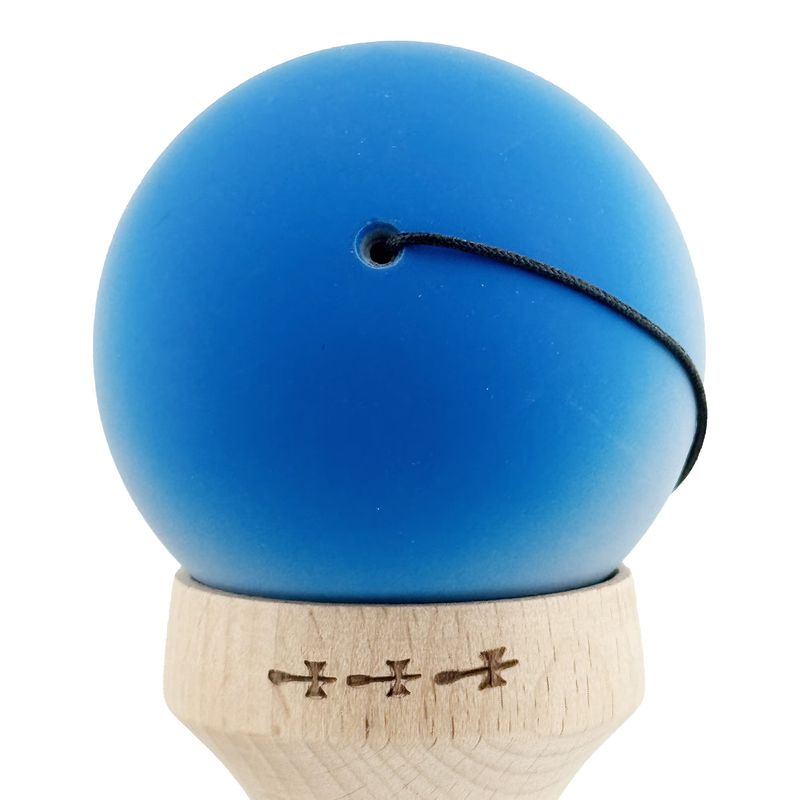 Jucarii, Copii si Bebe - Jucarii si jocuri - Jucarii & jocuri educative - Jucarii interactive - Kendama Flippy KING SIZE V3, Profesionala, Rubber Grip, Gradient Albastru/Gri, 18 cm lemn - Infinity.ro