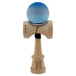 Jucarii, Copii si Bebe - Jucarii si jocuri - Jucarii & jocuri educative - Jucarii interactive - Kendama Flippy KING SIZE V3, Profesionala, Rubber Grip, Gradient Albastru/Gri, 18 cm lemn - Infinity.ro