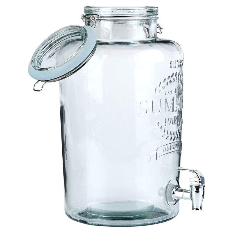 Casa si Gradina - Mobilier - Organizare si depozitare - Dozatoare/dispensere de apa - Dispenser din sticla cu capac si robinet – 8 litri - Infinity.ro