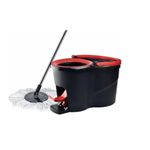 Market - Curatenie si intretinere casa - Produse menaj - Mopuri - Mop rotativ – 360 grade cu maner telescopic, galeata ovala cu sistem centrifugare cu pedala, rosu, 14 L - Infinity.ro