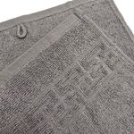 Casa si Gradina - Textile si covoare - Textile baie - Prosoape - Set 3 prosoape baie Greek Border Jacquard Plush Luxury - 100% Bumbac, 500g/mp, gri - Infinity.ro