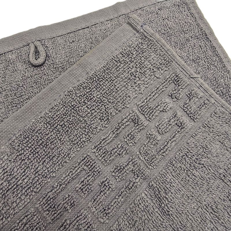 Casa si Gradina - Textile si covoare - Textile baie - Prosoape - Set 3 prosoape baie Greek Border Jacquard Plush Luxury - 100% Bumbac, 500g/mp, gri - Infinity.ro