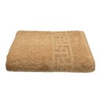 Casa si Gradina - Textile si covoare - Textile baie - Prosoape - Set 3 prosoape baie Greek Border Jacquard Plush Luxury - 100% Bumbac, 500g/mp, cappuccino - Infinity.ro