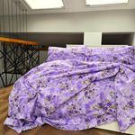 Casa si Gradina - Textile si covoare - Lenjerii de pat - Seturi de lenjerie - Lenjerie de pat 4 piese, 2 persoane, tesatura clasica neteda, 100% bumbac, decor floral - 05 - Infinity.ro