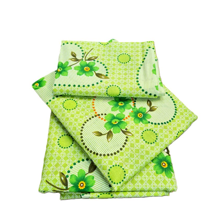 Casa si Gradina - Textile si covoare - Lenjerii de pat - Seturi de lenjerie - Lenjerie de pat 4 piese, 2 persoane, tesatura clasica neteda, 100% bumbac, decor floral - 13 - Infinity.ro