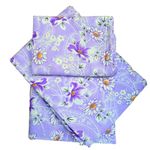 Casa si Gradina - Textile si covoare - Lenjerii de pat - Seturi de lenjerie - Lenjerie de pat 4 piese, 2 persoane, tesatura clasica neteda, 100% bumbac, decor floral - 17 - Infinity.ro