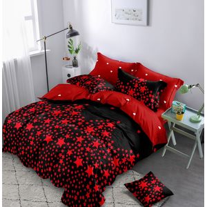 Lenjerie de pat 6 piese finet gros cu elastic, XXL - Model geometric, YoYo, 03