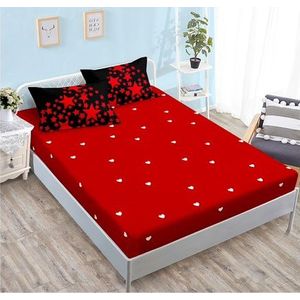 Lenjerie de pat 6 piese finet gros cu elastic, XXL - Model geometric, YoYo, 03