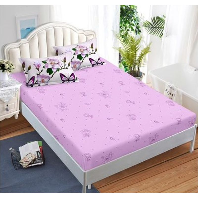 Casa si Gradina - Textile si covoare - Lenjerii de pat - Seturi de lenjerie - Lenjerie de pat 6 piese finet gros cu elastic, XXL - Model floral, YoYo, 11 - Infinity.ro