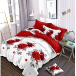 Casa si Gradina - Textile si covoare - Lenjerii de pat - Seturi de lenjerie - Lenjerie de pat 6 piese finet gros cu elastic, XXL - Model floral, YoYo, 17 - Infinity.ro