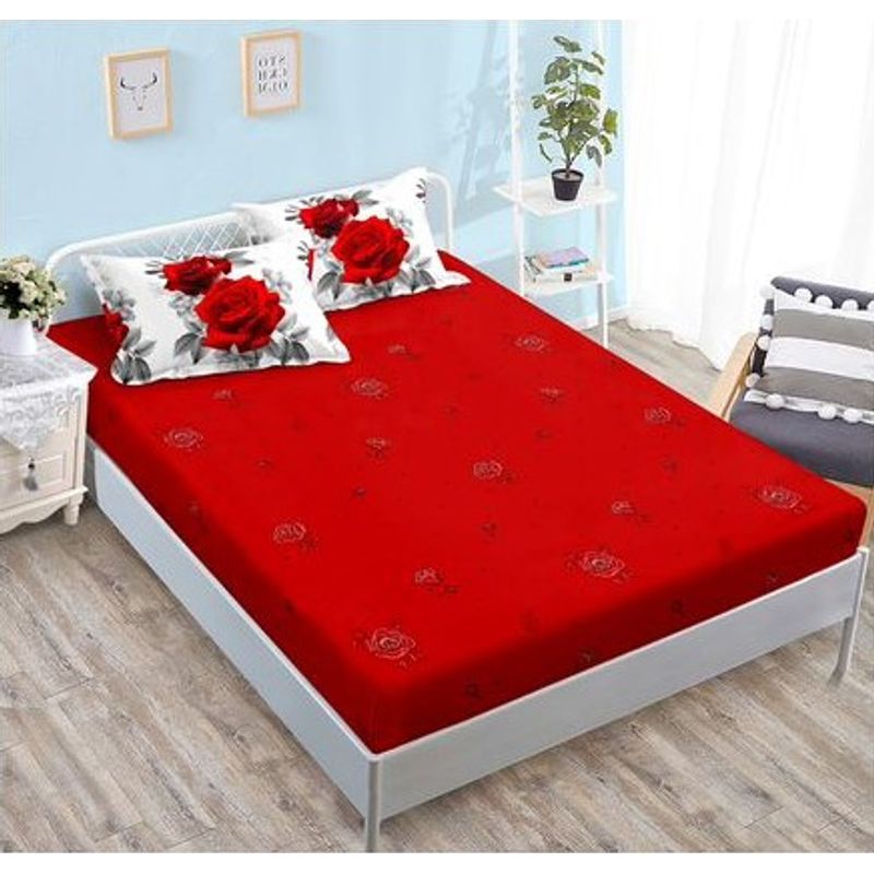 Casa si Gradina - Textile si covoare - Lenjerii de pat - Seturi de lenjerie - Lenjerie de pat 6 piese finet gros cu elastic, XXL - Model floral, YoYo, 17 - Infinity.ro