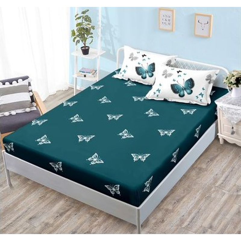 Casa si Gradina - Textile si covoare - Lenjerii de pat - Seturi de lenjerie - Lenjerie de pat 6 piese finet gros cu elastic, XXL - Model floral, YoYo, 29 - Infinity.ro