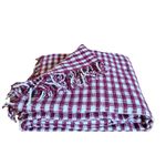 Casa si Gradina - Textile si covoare - Pături și cuverturi - Cuverturi - Patura Kotonia Home - Sarra pentru pat dublu, dimensiunea 180x230 cm, bordo cu ciucuri - Infinity.ro