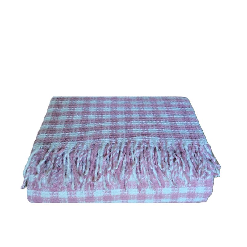 Casa si Gradina - Textile si covoare - Pături și cuverturi - Cuverturi - Patura Kotonia Home - Sarra pentru pat dublu, dimensiunea 180x230 cm, roz pudra cu ciucuri - Infinity.ro