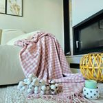 Casa si Gradina - Textile si covoare - Pături și cuverturi - Cuverturi - Patura Kotonia Home - Sarra pentru pat dublu, dimensiunea 180x230 cm, roz pudra cu ciucuri - Infinity.ro