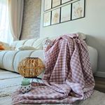 Casa si Gradina - Textile si covoare - Pături și cuverturi - Cuverturi - Patura Kotonia Home - Sarra pentru pat dublu, dimensiunea 180x230 cm, roz pudra cu ciucuri - Infinity.ro