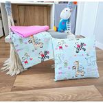 Casa si Gradina - Textile si covoare - Lenjerii de pat - Lenjerii copii - Set 3 piese patut ranforce, cearceaf pat 120×150 cm, husa elastic 60×120+15 cm, fata perna 40×40 cm, decor jucarii - Infinity.ro