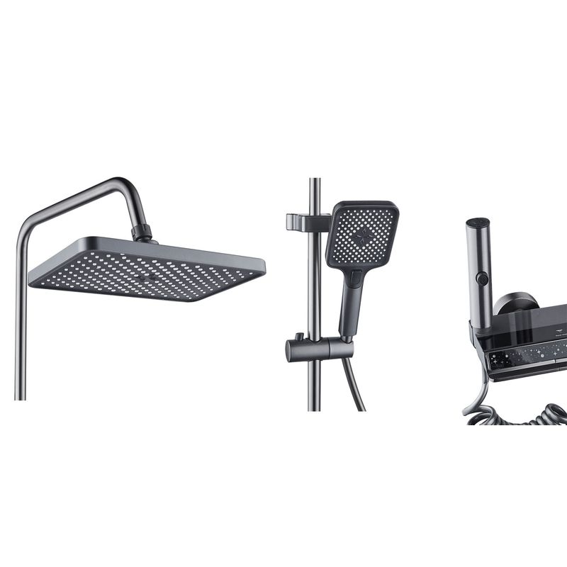 Casa si Gradina - Sanitare - Cazi si cabine de dus - Coloane si seturi de dus - Coloana de dus RAIZ Origins Flow, 4 functii, Afisaj digital, Jet reglabil, Presiune ridicata, Para de dus - Infinity.ro