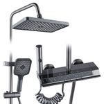 Casa si Gradina - Sanitare - Cazi si cabine de dus - Coloane si seturi de dus - Coloana de dus RAIZ Origins Flow, 4 functii, Afisaj digital, Jet reglabil, Presiune ridicata, Para de dus - Infinity.ro