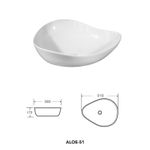 Casa si Gradina - Sanitare - Lavoar baie si accesorii - Lavoare si piedestale - Lavoar pe blat, Fluminia, Aloe-51, amorf, 51 x 40 cm, alb - Infinity.ro