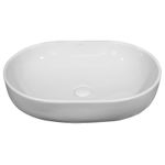 Casa si Gradina - Sanitare - Lavoar baie si accesorii - Lavoare si piedestale - Lavoar pe blat Fluminia, Odera, oval, 60 x 41.5 cm, alb - Infinity.ro