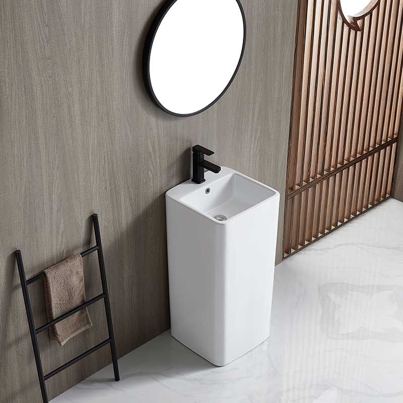 Casa si Gradina - Sanitare - Lavoar baie si accesorii - Lavoare si piedestale - Lavoar stativ, Fluminia, Winter Lord-B, alb - Infinity.ro