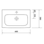 Casa si Gradina - Sanitare - Lavoar baie si accesorii - Lavoare si piedestale - Lavoar slim pentru mobilier, Cersanit, Moduo, 60 x 38 cm, alb - Infinity.ro