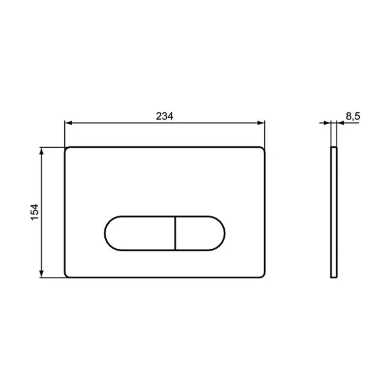 Casa si Gradina - Sanitare - Obiecte sanitare - Accesorii vase de toaleta - Clapeta de actionare Ideal Standard ProSys Oleas M1 negru - Infinity.ro
