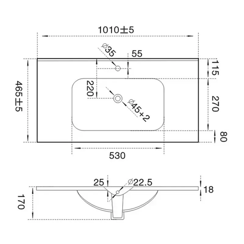 Casa si Gradina - Sanitare - Lavoar baie si accesorii - Lavoare si piedestale - Lavoar incastrat alb Fluminia Siena-100 101 cm - Infinity.ro