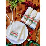 Casa si Gradina - Textile si covoare - Textile bucatarie - Set 2 prosoape bucatarie Kotonia Home 40x40 cm ivoire, rosu, verde - Infinity.ro