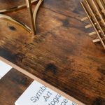 Casa si Gradina - Mobilier - Biblioteci si rafturi - Biblioteci - Biblioteca tip scara, cadru otel cu 4 polite din MDF, stil industrial, 56x34x138cm, maro rustic - Infinity.ro