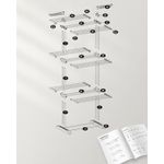 Market - Spalare si intretinere rufe - Uscatoare de rufe si accesorii - Uscator vertical pentru rufe, mobil si pliabil, cu doua umerase, 64x126x172 cm, sarcina 35kg - Infinity.ro