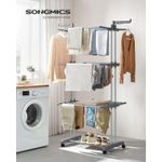 Market - Spalare si intretinere rufe - Uscatoare de rufe si accesorii - Uscator vertical pentru rufe, mobil si pliabil, cu doua umerase, 64x126x172 cm, sarcina 35kg - Infinity.ro