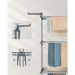 Market - Spalare si intretinere rufe - Uscatoare de rufe si accesorii - Uscator vertical pentru rufe, mobil si pliabil, cu doua umerase, 64x126x172 cm, sarcina 35kg - Infinity.ro