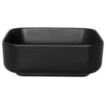 Casa si Gradina - Sanitare - Lavoar baie si accesorii - Lavoare si piedestale - Lavoar pe blat negru mat Fluminia Andra Black 38.5 cm - Infinity.ro