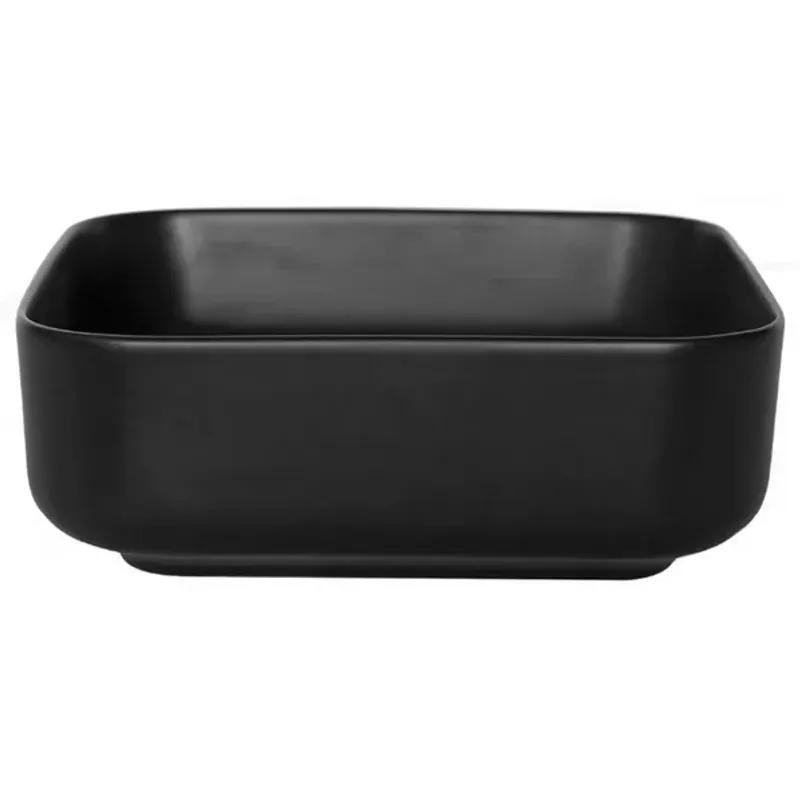 Casa si Gradina - Sanitare - Lavoar baie si accesorii - Lavoare si piedestale - Lavoar pe blat negru mat Fluminia Andra Black 38.5 cm - Infinity.ro