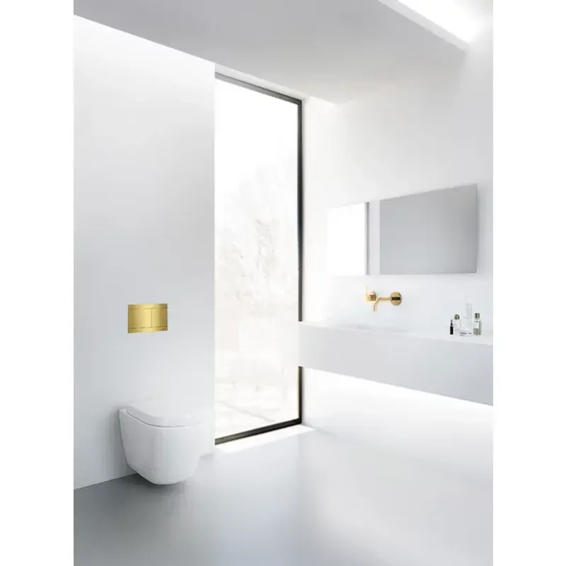 Casa si Gradina - Sanitare - Obiecte sanitare - Accesorii vase de toaleta - Clapeta de actionare Alca Flat FUN-BRASS alama - Infinity.ro