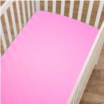 Casa si Gradina - Textile si covoare - Lenjerii de pat - Cearceafuri de pat - Husa cu elastic Kotonia Home Bebe - ranforce, 100 % bumbac, dimensiune saltea 60x120+15 cm, roz - Infinity.ro