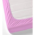 Casa si Gradina - Textile si covoare - Lenjerii de pat - Cearceafuri de pat - Husa cu elastic Kotonia Home Bebe - ranforce, 100 % bumbac, dimensiune saltea 60x120+15 cm, roz - Infinity.ro