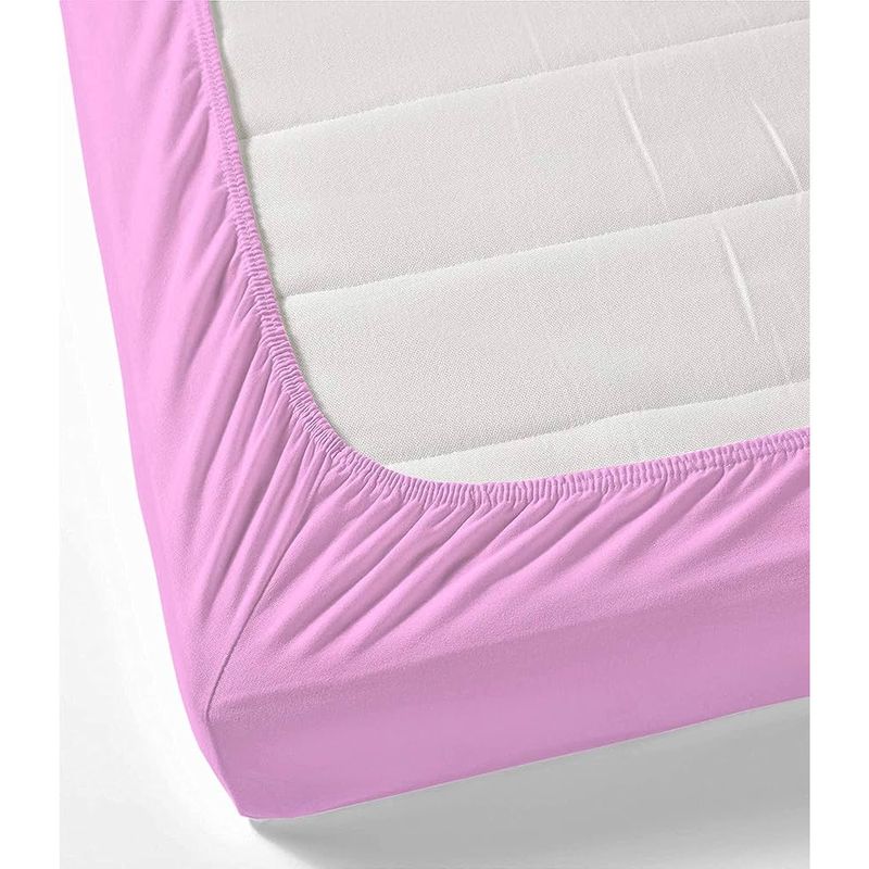 Casa si Gradina - Textile si covoare - Lenjerii de pat - Cearceafuri de pat - Husa cu elastic Kotonia Home Bebe - ranforce, 100 % bumbac, dimensiune saltea 60x120+15 cm, roz - Infinity.ro